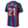 9499 PACK FC BARCELONE DOMICILE FRENKIE DE JONG. ENSEMBLE ADULTE MAILLOT ET SHORT 2022 2023