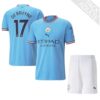 9921 PACK MANCHESTER CITY DOMICILE DE BRUYNE. ENSEMBLE ADULTE MAILLOT ET SHORT 2022 2023