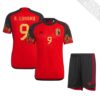 11142 PACK BELGIQUE LUKAKU DOMICILE. ENSEMBLE ADULTE MAILLOT ET SHORT 2022 2023