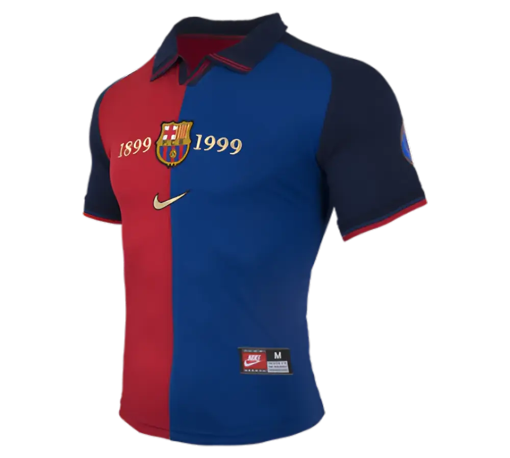 MAILLOT RETRO 100E ANNIVERSAIRE FC BARCELONE DOMICILE SAISON 1999-2000